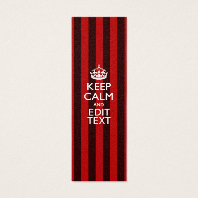 Mantener la calma tu texto Decoración de franjas r (Frente)
