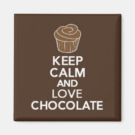 Mantener la calma y amar el imán de chocolate