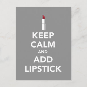 Mantener la calma y añadir la postal de lápiz labi