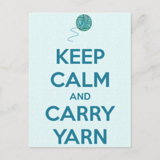 Mantener la calma y cargar la tarjeta Yarn