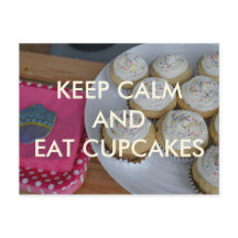 Mantener la calma y comer pasteles postales