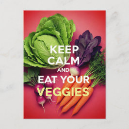 Mantener la calma y comer postales de verduras