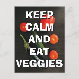 Mantener la calma y comer postales de verduras