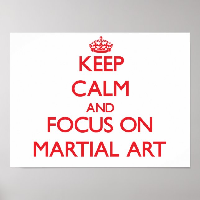 Mantener la calma y concentrarse en el arte marcia (Frente)