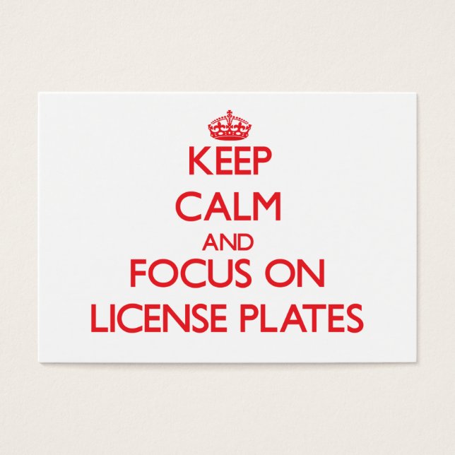 Mantener la calma y concentrarse en las placas de  (Frente)