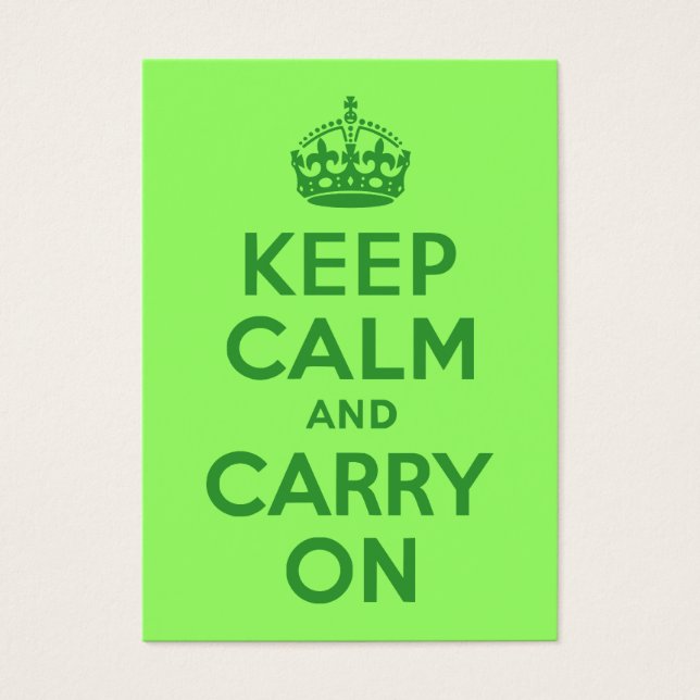 Mantener la calma y continuar (Frente)