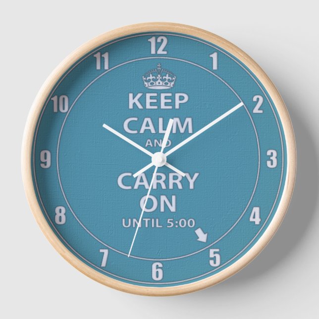 Mantener la calma y continuar con el reloj del tra (Anverso)