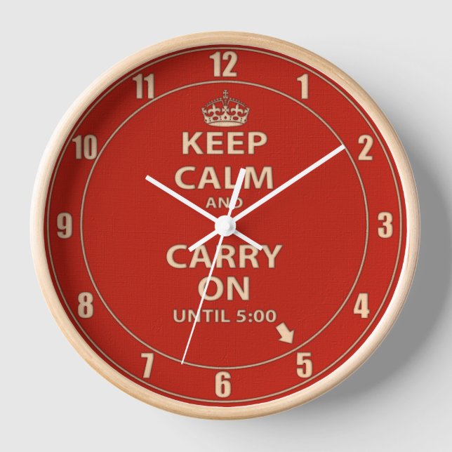 Mantener la calma y continuar con el reloj del tra (Anverso)