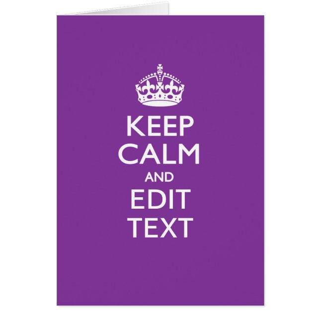 Mantener la CALMA y editar texto en morado (Frente)