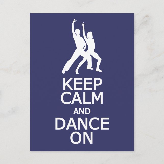 Mantener la calma y el baile en la postal del pers (Anverso)