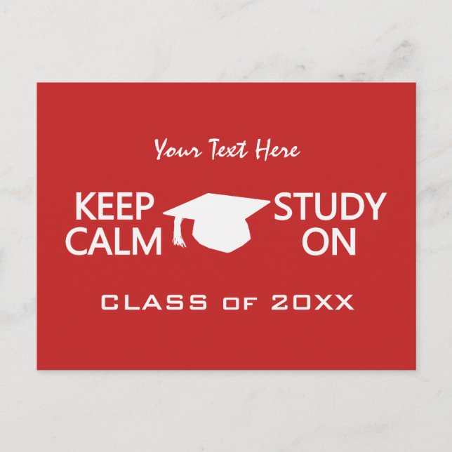 Mantener La Calma Y El Estudio En Las Postales per (Anverso)