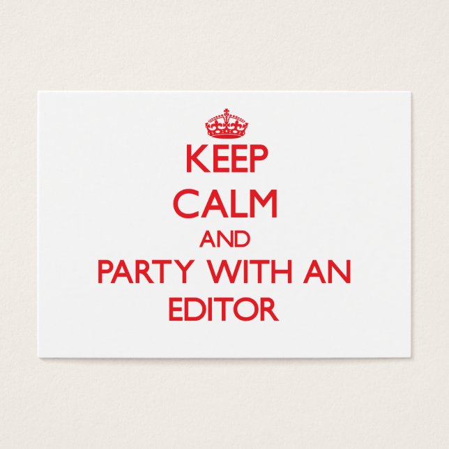 Mantener la calma y el Fiesta con un editor (Frente)