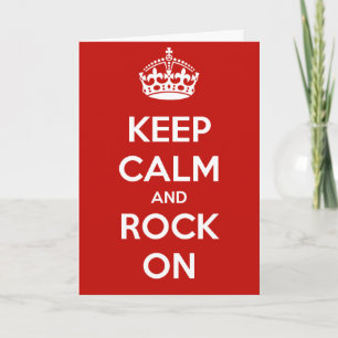 Mantener la calma y el rock en la tarjeta del día 