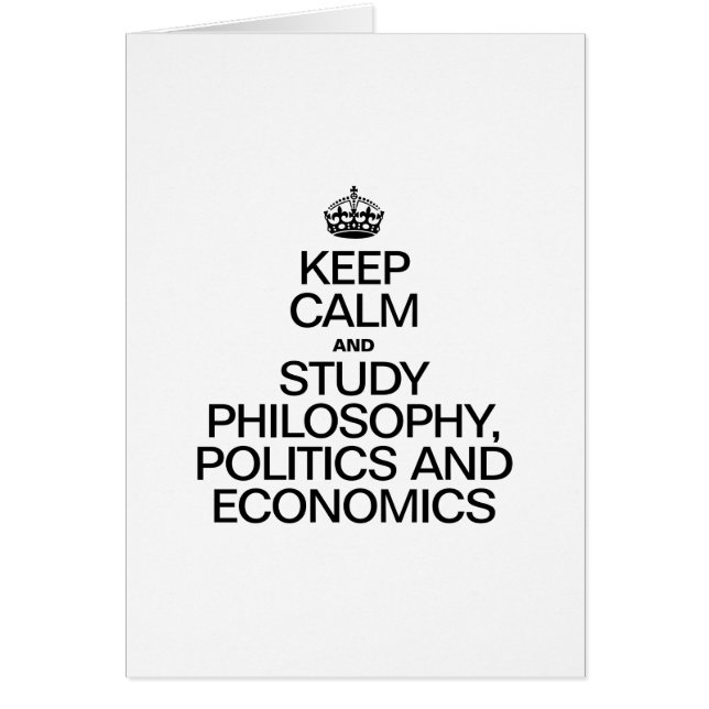 MANTENER LA CALMA Y ESTUDIAR LA POLÍTICA Y EL ECON (Frente)