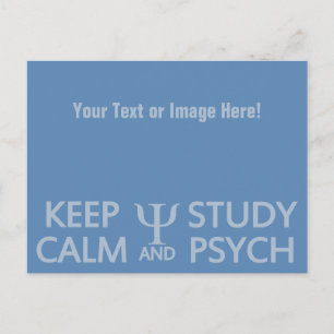 Mantener la calma y estudiar tarjeta postal del pe