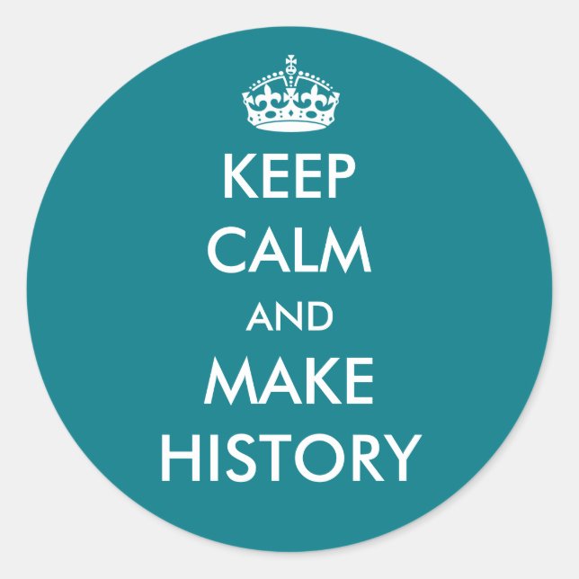 Mantener la calma y hacer pegatina el historial (c (Anverso)