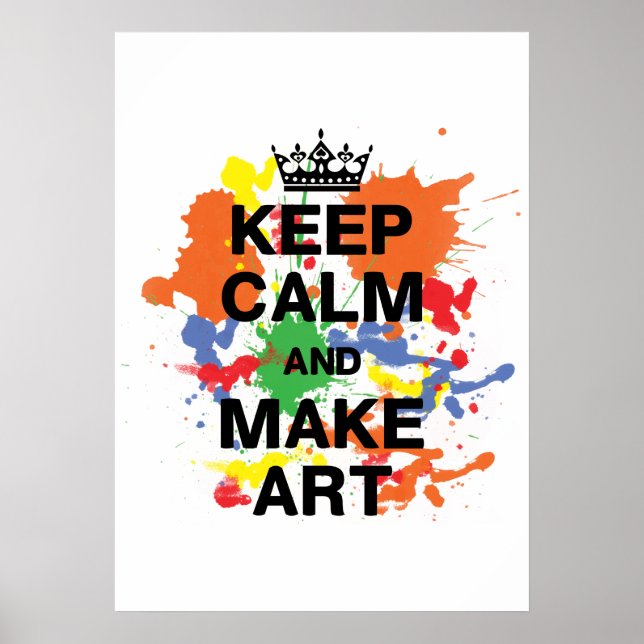 Mantener la calma y hacer Poster de arte (Frente)