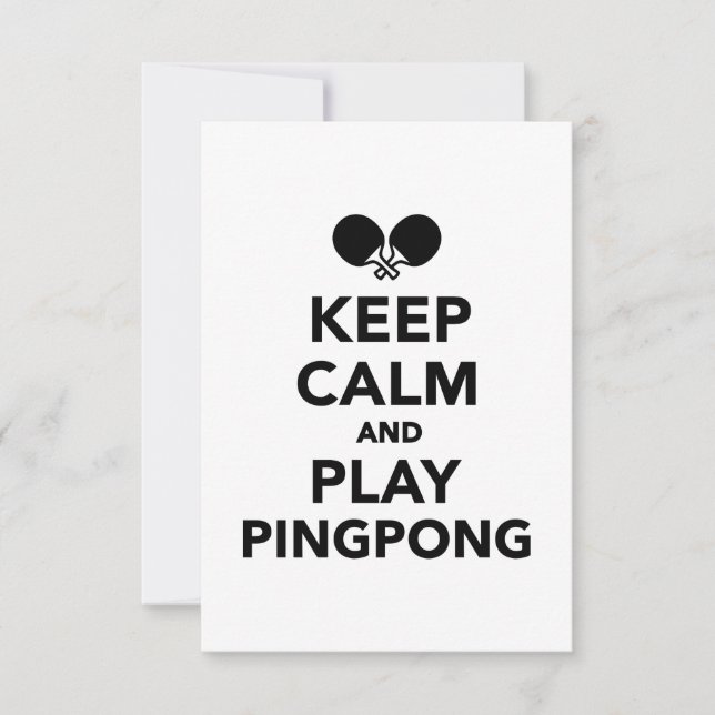 Mantener la calma y jugar Ping Pong (Anverso)