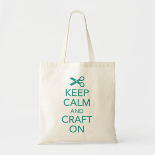 Mantener la calma y la artesanía en la bolsa de la