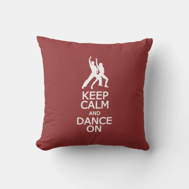 Mantener la calma y la danza en la almohada de lan (Anverso)