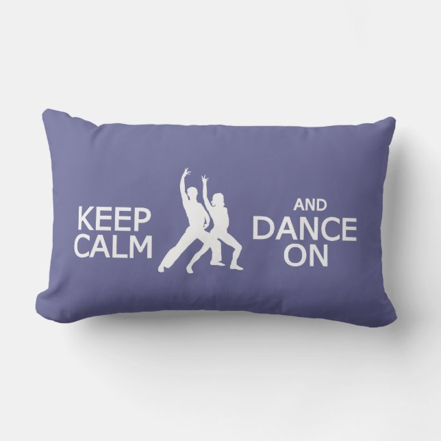 Mantener la calma y la danza en la almohada de lan (Anverso)