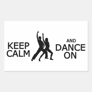 Mantener la calma y la danza en los pegatinas de c