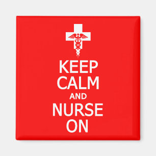 Mantener la calma y la enfermería en el imán