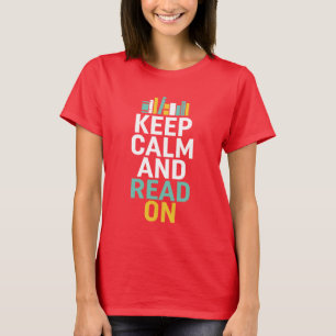 Mantener la calma y leer en la camiseta geek Bookw