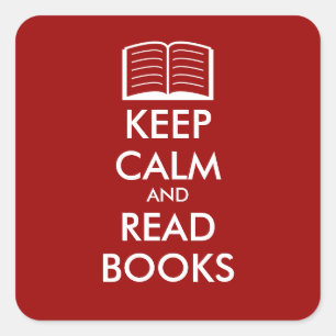 Mantener la calma y leer libros pegatina PERSONA