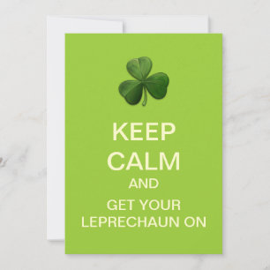 MANTENER LA CALMA Y LEPRECHAUN A Invitación De Los