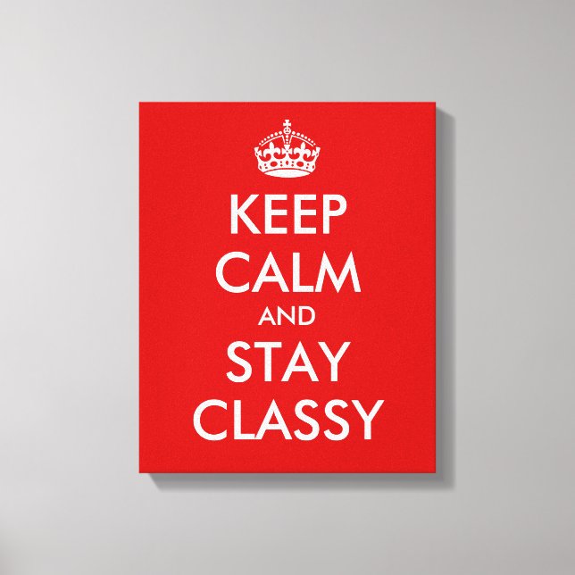 Mantener la calma y mantener la impresión de lienz (Anverso)