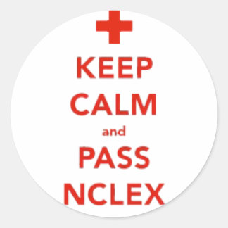 Mantener la calma y pasar a los Pegatinas de NCLEX