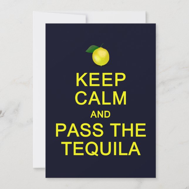 Mantener la calma y pasar la tarjeta Tequila, pers (Anverso)