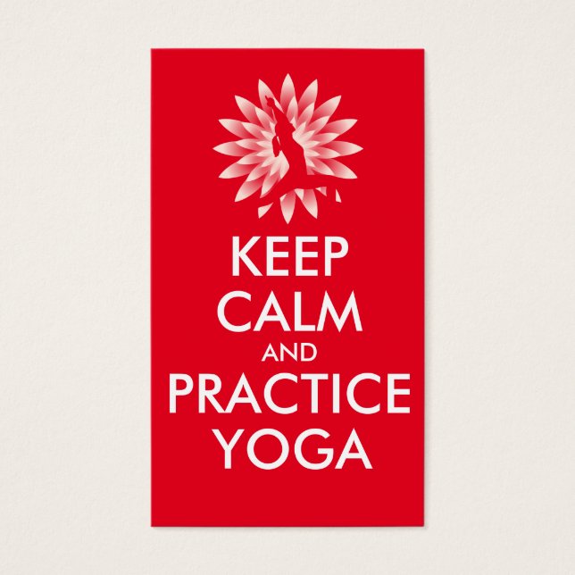 Mantener la calma y practicar yoga (Frente)