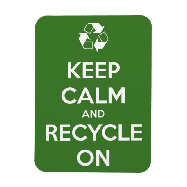 Mantener la calma y reciclar en el imán flexi prem (Vertical)