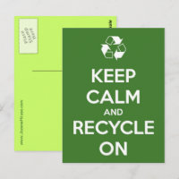 Mantener la calma y reciclar en la postal