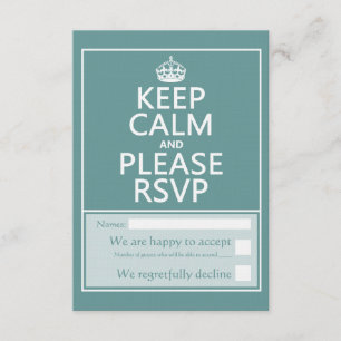 Mantener la calma y RSVP