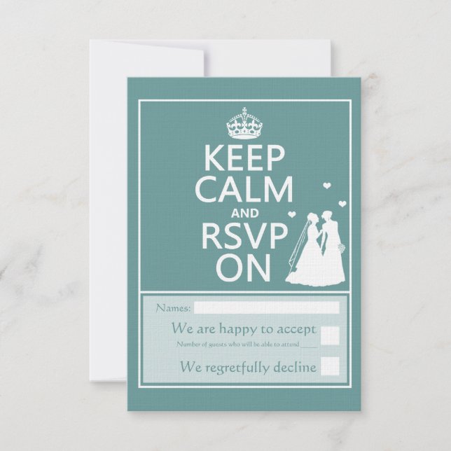 Mantener la calma y RSVP (Anverso)