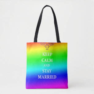 Mantener la calma y seguir casada Bolsa de Tote to