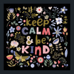 Mantener La Calma Y Ser Amables Flores De Arte Pop<br><div class="desc">Mantén la calma sé amable flores de arte popular</div>
