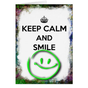 Mantener la calma y sonreír el borde de la sonrisa