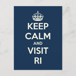 MANTENER LA CALMA Y VISITAR LA Tarjeta Post DE RI