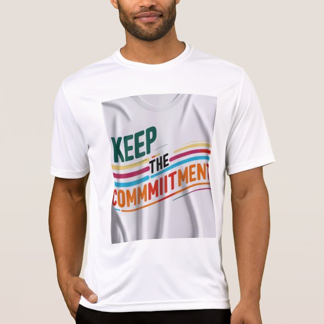 Mantener la camiseta motivacional del compromiso (Anverso)