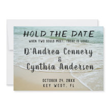 Mantener la tarjeta de Invitación de Bodas Lesbian