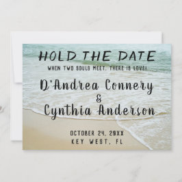 Mantener la tarjeta de Invitación de Bodas Lesbian