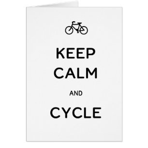 Mantener la tarjeta de saludo en calma y en bicicl