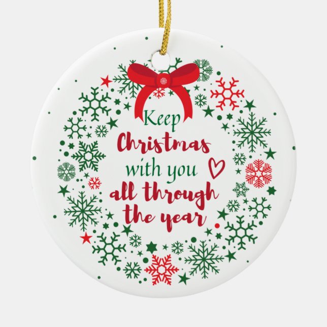 Mantener Navidades Con Su Ornamento (Frente)