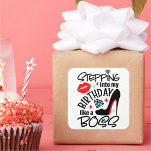 Mantener o diseñar su propio pegatina cuadrado de