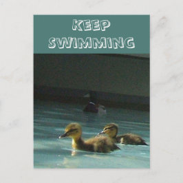 Mantener postal de los niños nadando