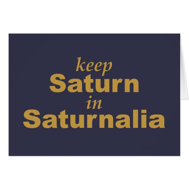 Mantener Saturno en Saturnalia (Anverso (Horizontal))